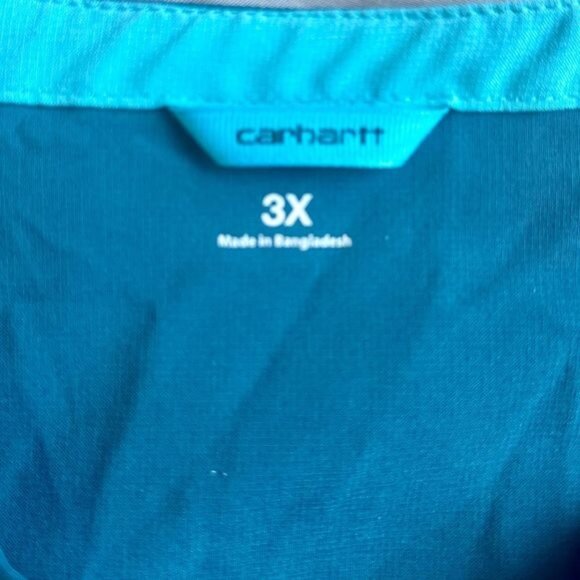 Carhartt Cross-Flex Womens Plus Size 3X Media Scrub Top in Caribbean - Picture 5 of 6